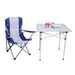 Bosonshop Canopy Camping Chair Folding Durable Outdoor Patio Seat with Cup Holder, Blue