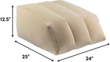 Inflatable Foot Rest Pillow Leg Rest Cushion Washable Travel Bed Wedge Pillow, Khaki - Bosonshop