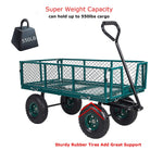 Bosonshop Utility Wagon Cart Steel Garden Cart 550 LBS Weight Capacity Four Side Removable