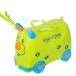 Bosonshop Kid's Ride On Roll Suitcase Travel Luggage & Storage Bag, Green