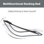 Double Lounge Chair for Outside, Patio Rocking Chaise with Detachable Pillow