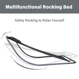 Double Lounge Chair for Outside, Patio Rocking Chaise with Detachable Pillow