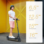 Electric Scooter Foldable Electric Kick Scooter with 250W Motor LED Display Headlight 2 Level Adjustable Speeds Double Braking System - Bosonshop