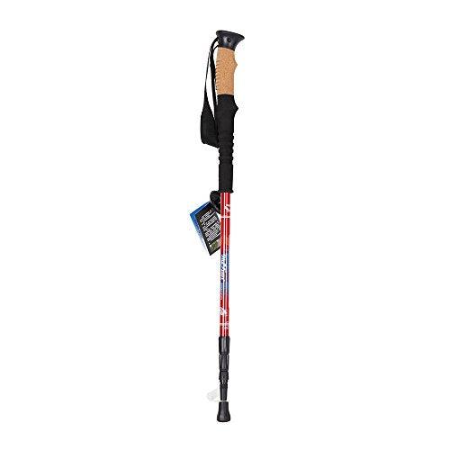Bosonshop Ultra Light Aluminum Climbing Stick Adjustable Telescopic Poles for Outdoor Trekking Hiking