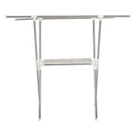 Bosonshop Folding Laundry Drying Rack Clothes Rack With Shelf Stainless Steel