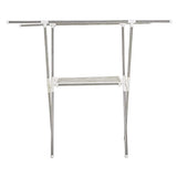Bosonshop Folding Laundry Drying Rack Clothes Rack With Shelf Stainless Steel