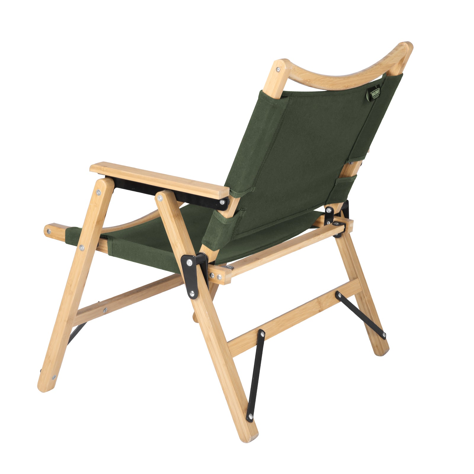 (Out of Stock) 2 Pack Foldable Portable Wooden Camping Chair for Adults Outdoor Leisure Chair with Storage Bag
