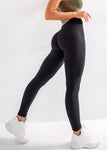 Women's Butt Lift Yoga Pants High Waist Textured Leggings Sport Fitness - Bosonshop