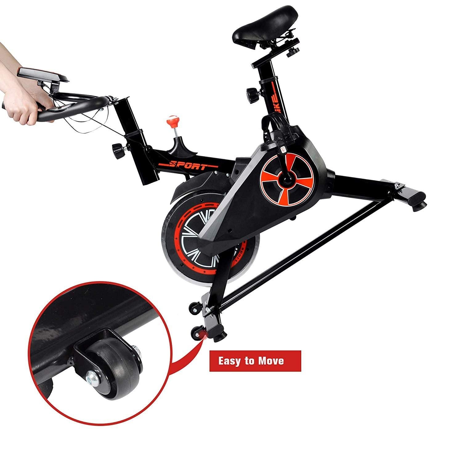 Bosonshop Indoor Cycling Bike, Stationary Bicycle with LED Display for Home Gym