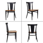 Bosonshop Dining Room Side Chair Set of 2 Wood Kitchen Chairs with Metal Legs