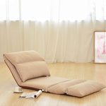 Large Size Floor Chair Adjustable 5 Positions Recliner Chairs for Adults, Living Room Lounger Chair for Gaming, Reading, Beige - Bosonshop