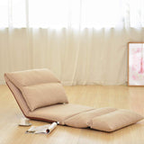 Large Size Floor Chair Adjustable 5 Positions Recliner Chairs for Adults, Living Room Lounger Chair for Gaming, Reading, Beige - Bosonshop