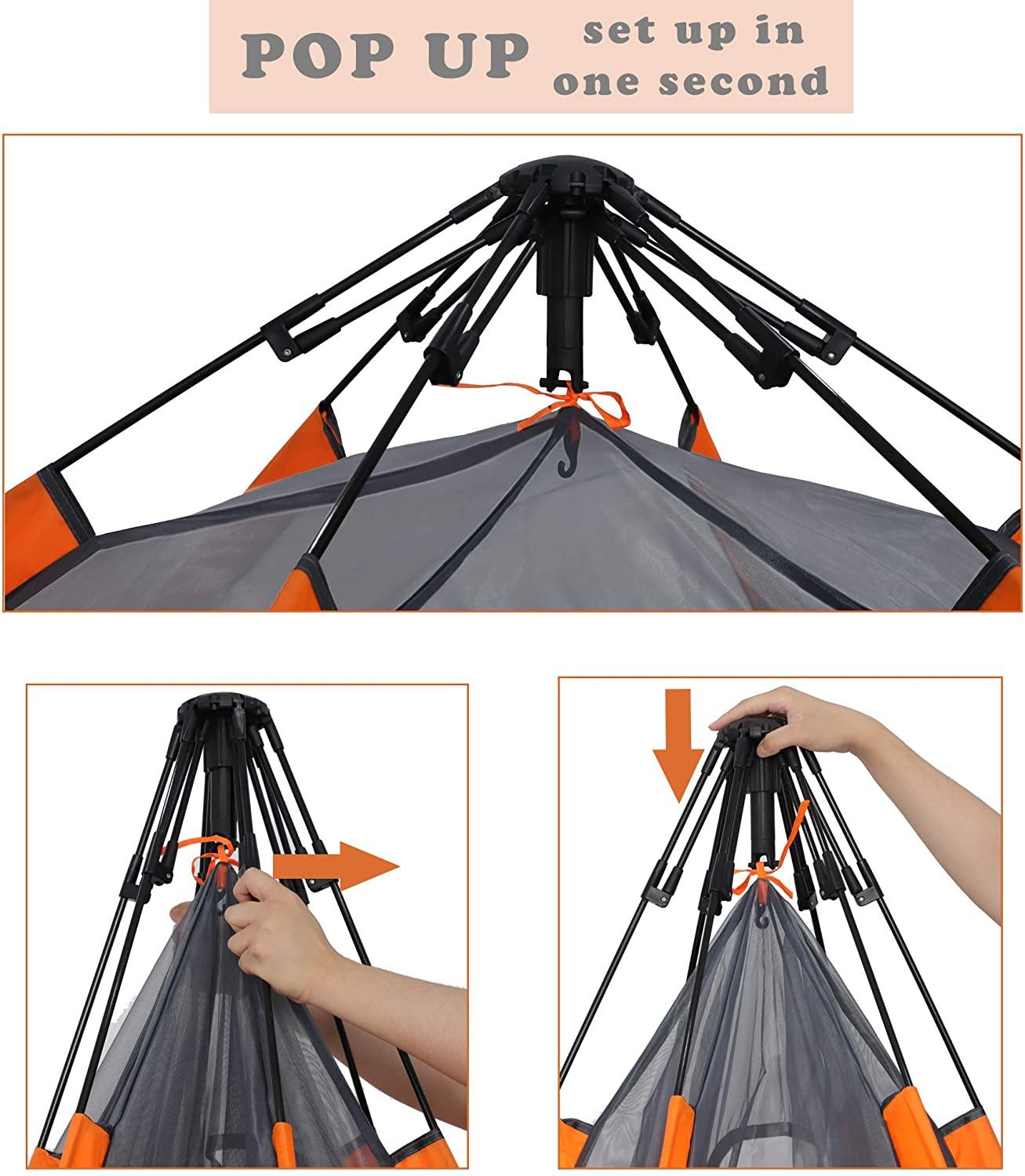 Kids Play Tent Pop Up Portable Hexagon Playhouse for Backyard Patio Indoor Outdoor Breathable Tent House Children Boys Girls Playing Have Fun - Bosonshop