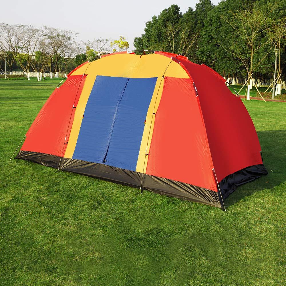 Bosonshop Outdoor Easy Setup 8 Person Large Family Tent with Portable Bag, Red