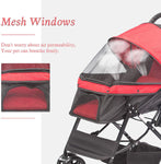 Pet Stroller, Foldable with Storage Basket, Wagon for Cats, Dogs, Pet Babies - Bosonshop
