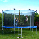 12 FT Trampoline For Kids And Family Outdoor Trampoline With Safety Enclosure Net, Ladder And Spring Cover - Backyard Bounce Jump Have Fun - Bosonshop