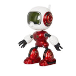 Bosonshop Mini Metal Robots for Kids,Touch-Sensitive, Voice, Music & Light ,Red Color