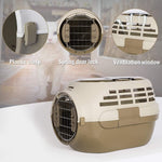 Pet Travel Cage Pet Hard-Side Carrier Plastic Pet Travel Kennel for Dog, Easy Assembly Pet Airline Box Portable Cage - Bosonshop