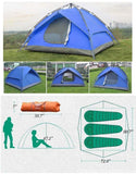 Bosonshop 3-4 Person Double-Door Waterproof Family Camping Tent