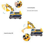 Bosonshop Pedal Lift Excavator Truck Crane Toy Pretend Play Construction Truck