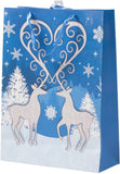 Christmas Paper Gift Bags Bulk Assortment 1 Dozen Holiday Themes Print Gift Bags with Handles 3 Sizes 4 Patterns Frozen - Bosonshop