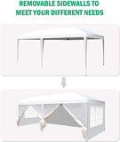 Outdoor Canopy Tent 10 x 19.7ft Patio Sun Shade with Mosquito Netting and Carry Bag for Wedding Party(White) - Bosonshop