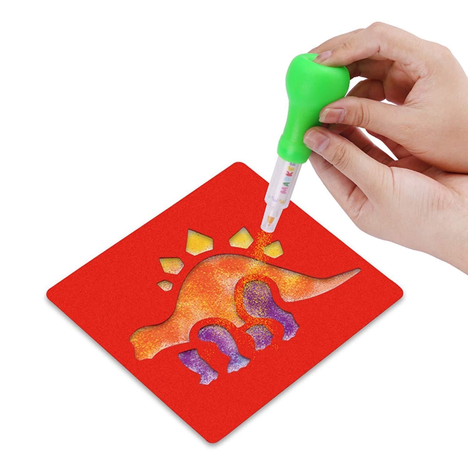 Bosonshop Spray Painting Set Toddlers Creative Drawing Toys Airbrush Marker Sprayer Art Kit