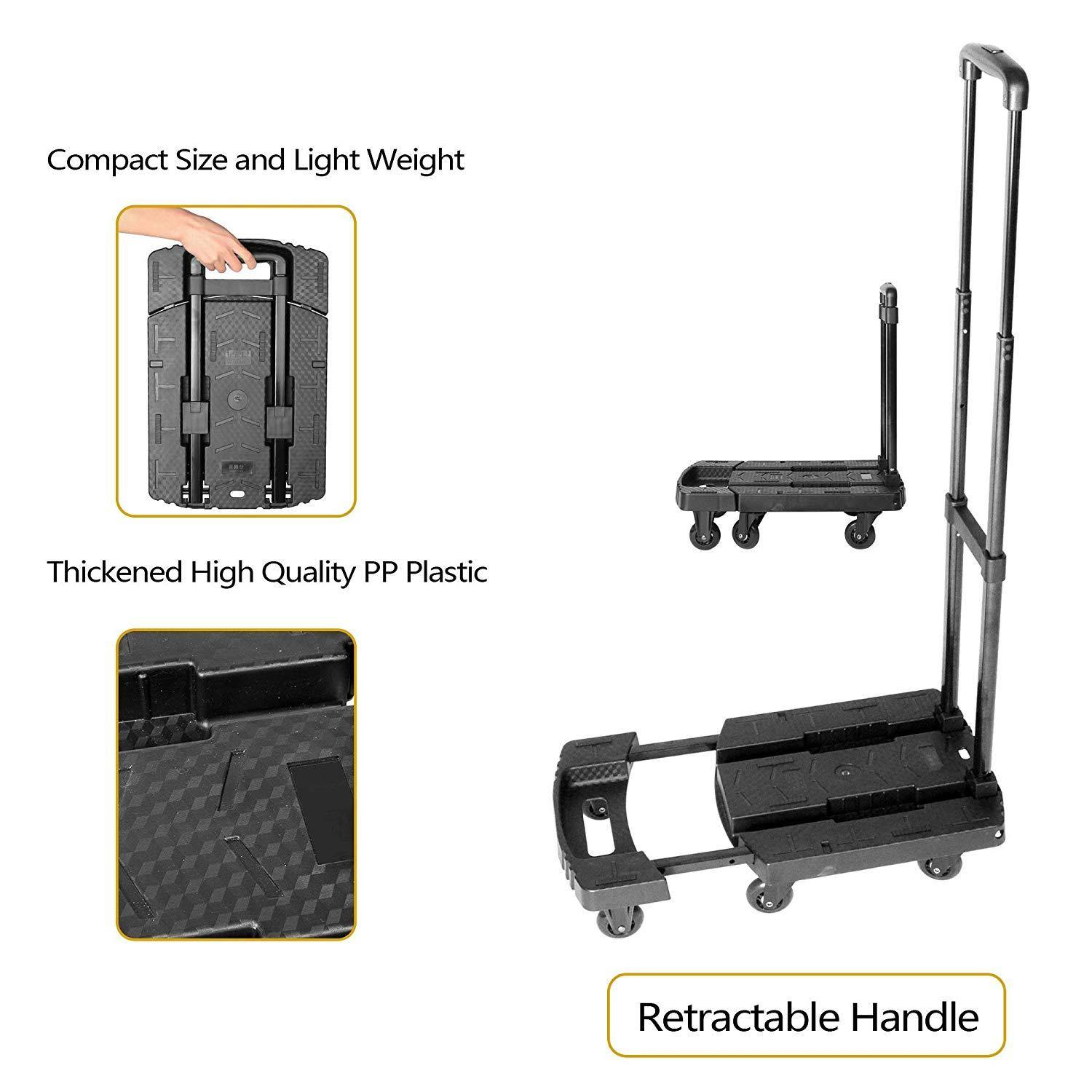 Folding Luggage Cart Lightweight Travel Hand Truck Trolley for Travel, Moving and Office Use - Bosonshop