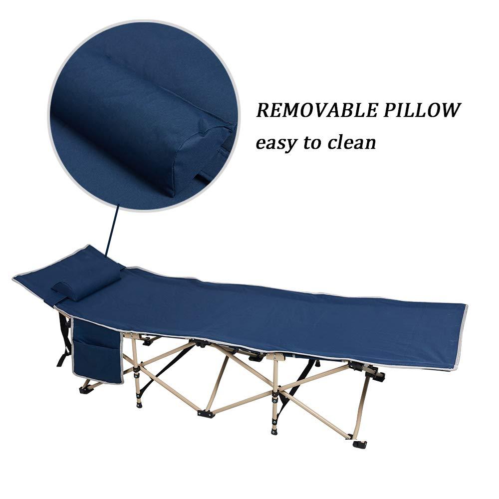 Bosonshop Folding Camping Bed Easy to Carry and Store,Titanium Alloy Frame