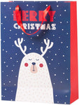 Christmas Paper Gift Bags Bulk Assortment 1 Dozen Holiday Themes Print Gift Bags with Handles 3 Sizes 4 Patterns Character - Bosonshop