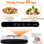 Food Vacuum Sealer Machine Strong Suction Power Dry and Moist Mode Starter Kit for Food Preservation and Sous Vide - Bosonshop
