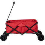 Bosonshop Outdoor Collapsible Folding Utility Beach Wagon Sports Storage Cart Sturdy Steel Frame