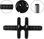 AB Wheel Roller for Core Abs Roll Out Exercise - Double Wheel Home Gym Workout Trainer - Abdominal Strength Machine, Black - Bosonshop