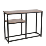 Bosonshop Coffee Table Console Sofa & Tables with Display Shelf Metal Frame