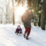Sled Wooden Foldable For Kids And Adult Outdoor Play With A Pulling Rope 42 inch Weight Capacity, 220lbs