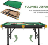 Folding Portable Billiard Table-55" Pool Game Table-Home or Office Play Fun - Bosonshop