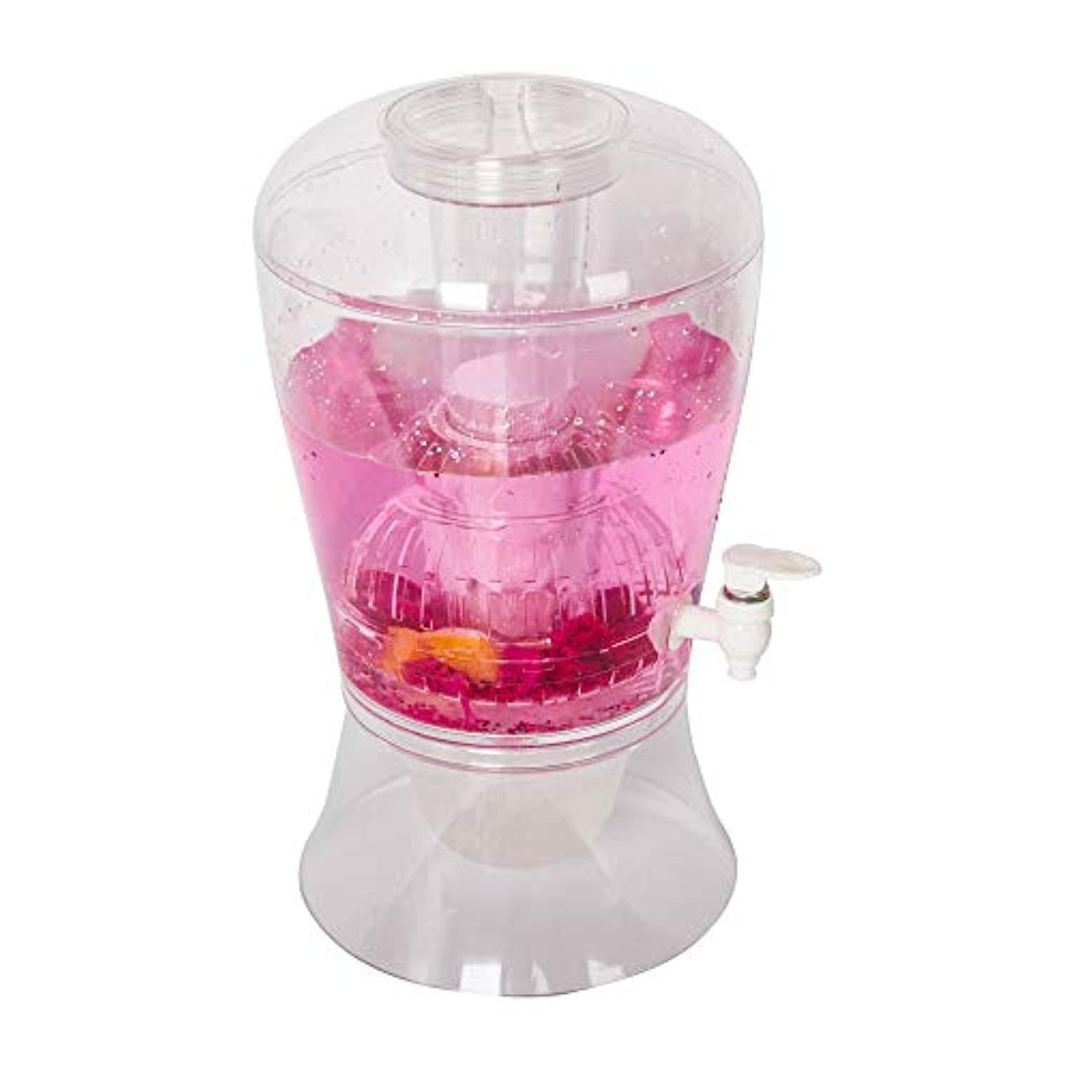 Bosonshop 2 Gallon beverage dispenser on Stand with Cooling Cylinder, Dishwasher Safe