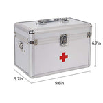 Bosonshop Lockable Medicine Storage Box,First Aid Box with Compartments