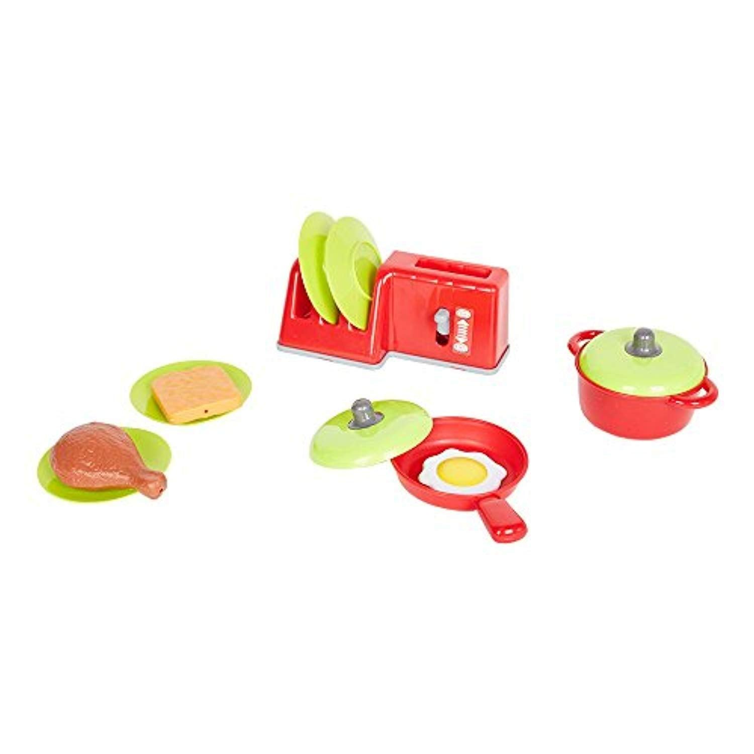 Bosonshop Kids Pretend Role Play Cook 's Store Kitchenware Super Chef Playset Toy, Red