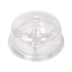 Bosonshop 6 in 1 Multifunctional Serving Platter and Cake Plate, Salad & Punch Bowl,Clear Acrylic, 12"