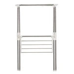 Bosonshop Folding Laundry Drying Rack Clothes Rack With Shelf Stainless Steel
