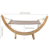 Bosonshop Cat Hammock Bed Wood Comfortable Hanging Lounger for Cats and Small Dogs