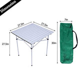 Bosonshop Folding Camp Table Portable Compact Aluminum Outdoor Tables with Carry Bag for Camping