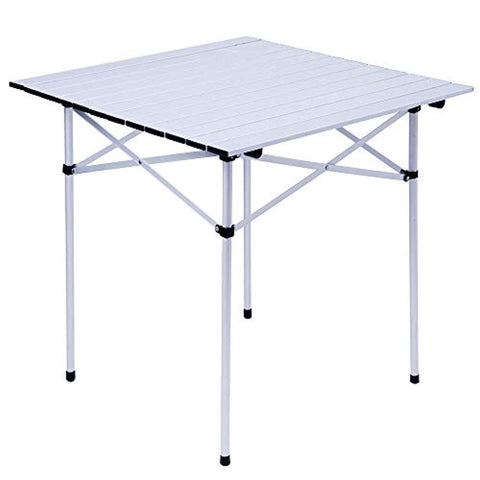 Bosonshop Folding Camp Table Portable Compact Aluminum Outdoor Tables with Carry Bag for Camping