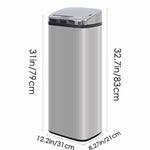 Bosonshop Automatic 13 Gallon Touchless Trash Can Garbage Bin, Stainless Steel
