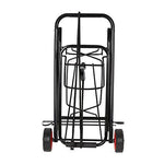 Bosonshop Aluminum Folding Hand Truck Multi-Use Cart for Luggage, with Wheels, 55lbs（Black）