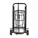 Bosonshop Aluminum Folding Hand Truck Multi-Use Cart for Luggage, with Wheels, 55lbs（Black）