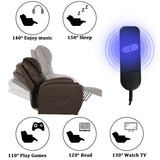 Power Lift Leather Sofa Electric Leather Full Body Massage Chair for Elderly with Massage and Heat, Brown