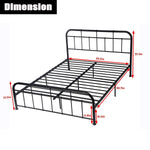 Bosonshop Mordern Queen Size Platform Bed with Frame, Black, 12inch