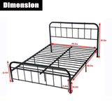 Bosonshop Mordern Queen Size Platform Bed with Frame, Black, 12inch